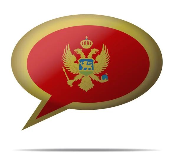 Toespraak Bubble vlag Montenegro — Stockvector