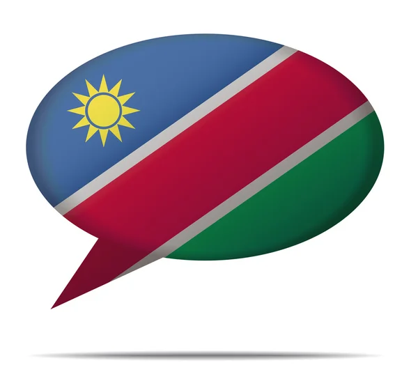 Toespraak Bubble vlag Namibië — Stockvector