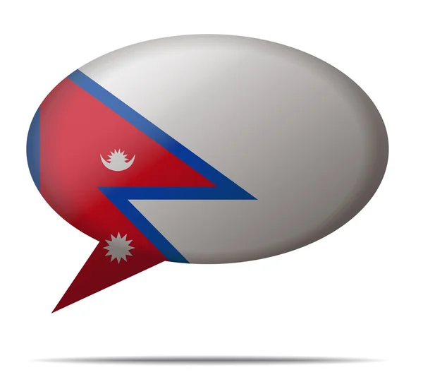 Bandiera della bolla di discorso Nepal — Vettoriale Stock