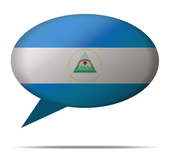 Discurso Bandera de burbuja Nicaragua — Vector de stock