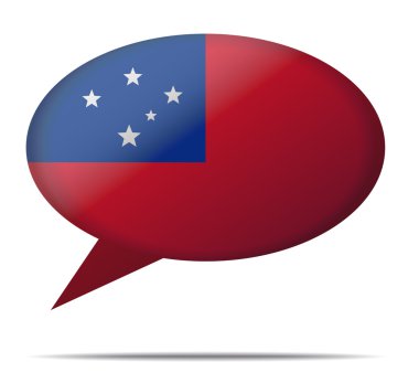 Konuşma balonu bayrak bayrak Samoa