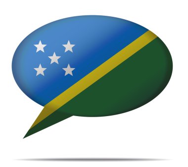 Konuşma balonu bayrak Solomon Adaları