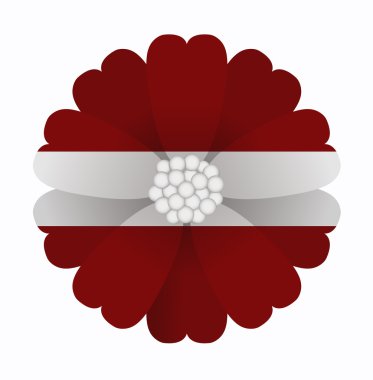 Flag flower Latvia clipart