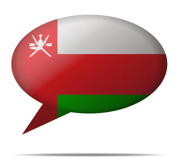 Discours Drapeau bulle Oman — Image vectorielle