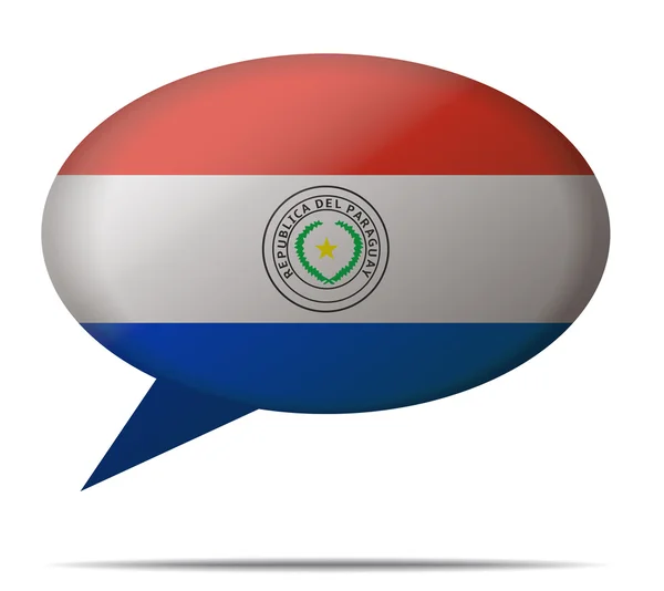 Discours Drapeau bulle Paraguay — Image vectorielle