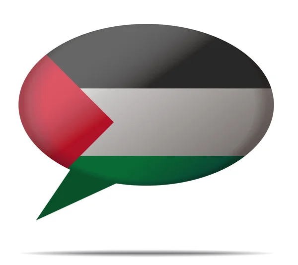 音声バブル フラグ パレスチナ — ストックベクタ