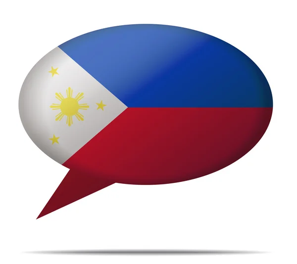 Discours Bubble Flag Philippines — Image vectorielle