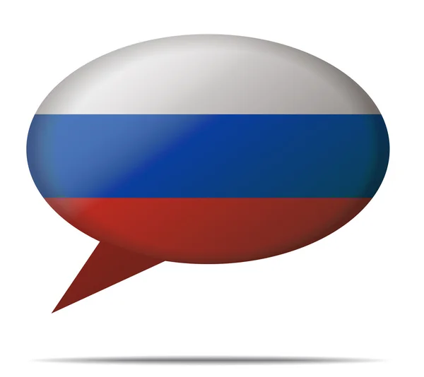 Speech Bubble Bandeira Rússia —  Vetores de Stock