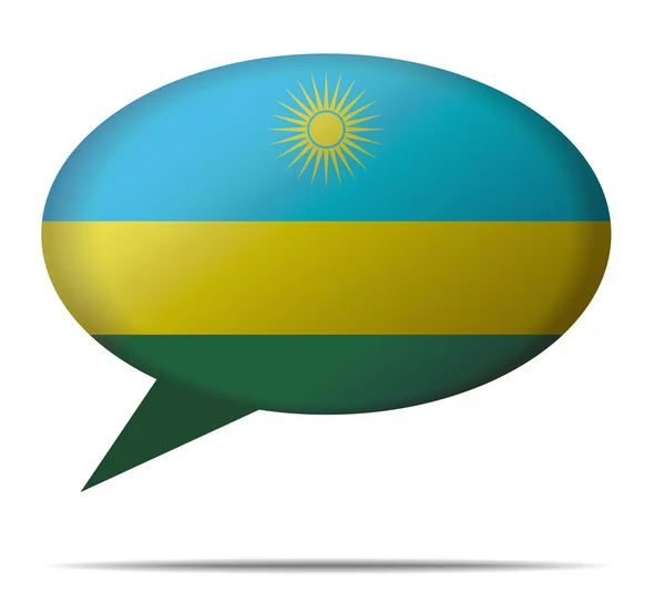 Toespraak Bubble vlag Rwanda — Stockvector