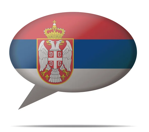 Speech Bubble Flag Serbia — Stock Vector