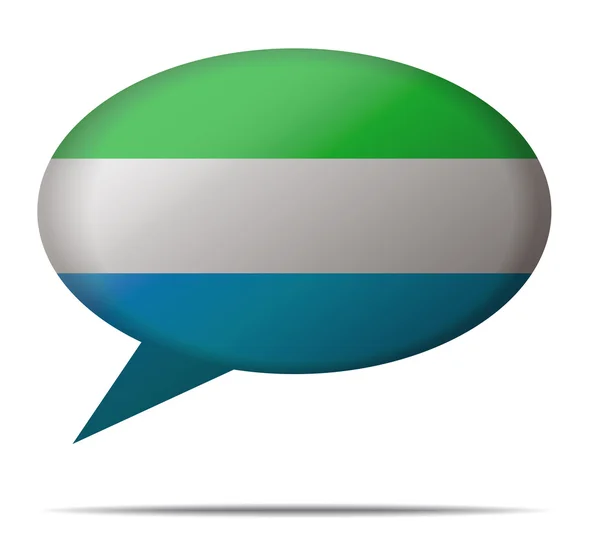Speech Bubble Flag Serra Leoa —  Vetores de Stock