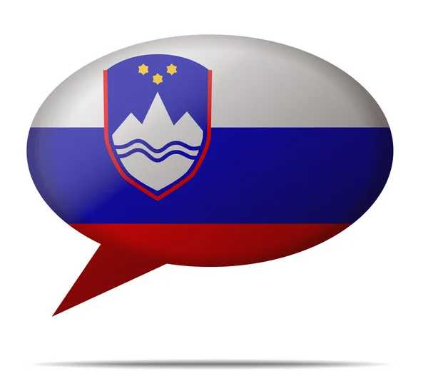 Speech Bubble Flag Slovenia — Stock Vector