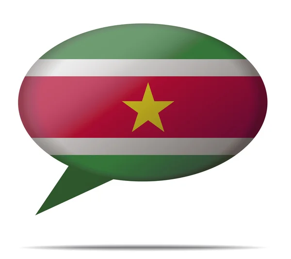Toespraak Bubble vlag Suriname — Stockvector