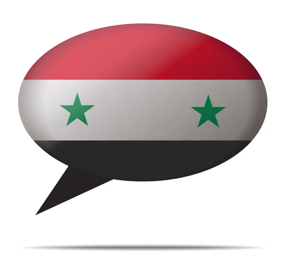 Speech Bubble Flag Syria — Stock Vector