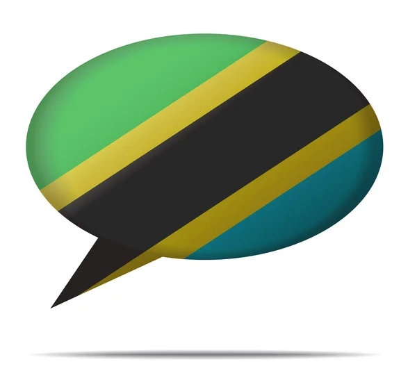 Toespraak Bubble vlag Tanzania — Stockvector