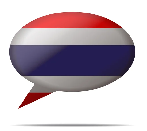 Discours Bubble Flag Thaïlande — Image vectorielle