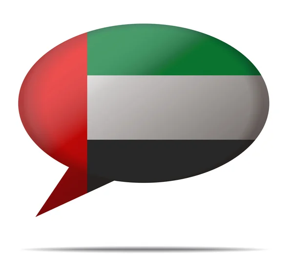 Toespraak Bubble vlag Verenigde Arabische Emiraten — Stockvector