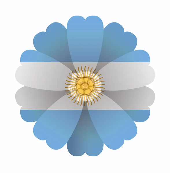 Flor de bandeira Argentina — Vetor de Stock