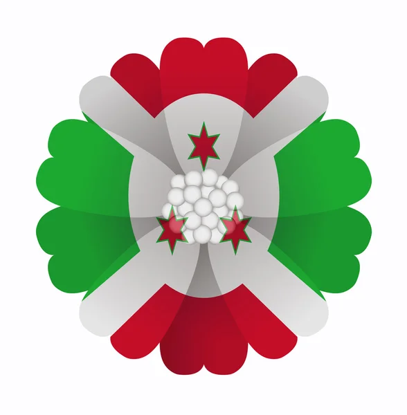 Flag flower Burundi — Stock Vector