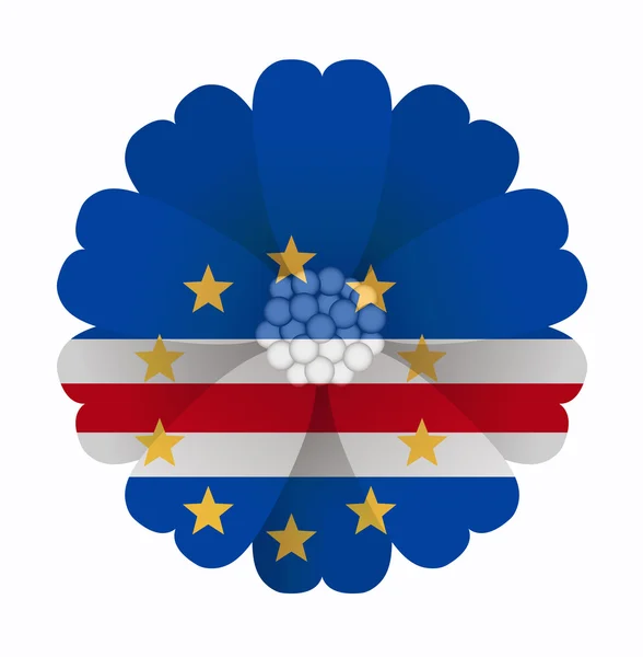 Vlajka květina Cape Verde — Stockový vektor