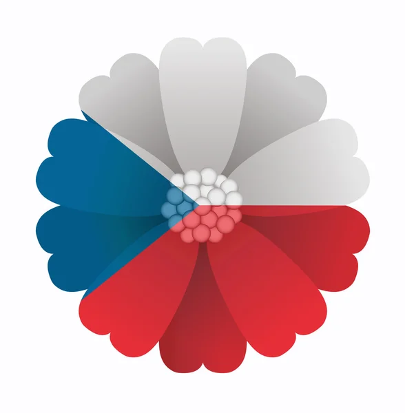 Прапор квітка Чеська — стоковий вектор