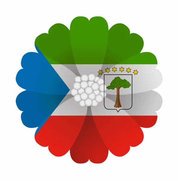 Flor de la bandera Guinea Ecuatorial — Archivo Imágenes Vectoriales
