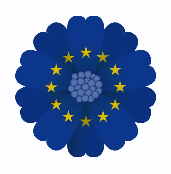 Σημαία λουλούδι Ευρωπαϊκής Ένωσης — Διανυσματικό Αρχείο