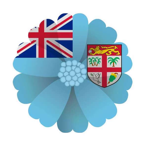 Flor da bandeira Fiji — Vetor de Stock