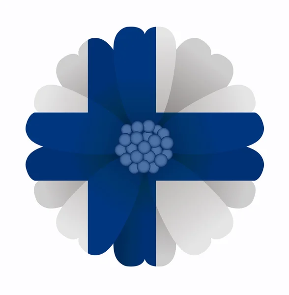 Bayrak Filand çiçek — Stok Vektör