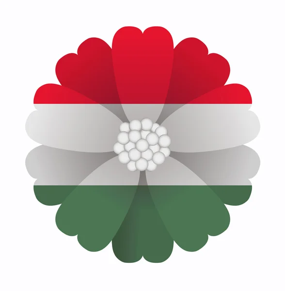 Flag flower Hungary — Stock Vector