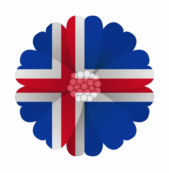 Flor de bandera Islandia — Archivo Imágenes Vectoriales