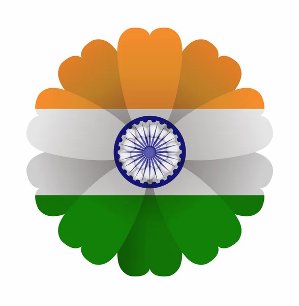 Flaga kwiat Indii — Wektor stockowy