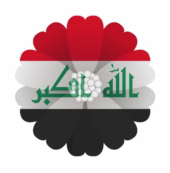 Flag flower Iraq — Stock Vector