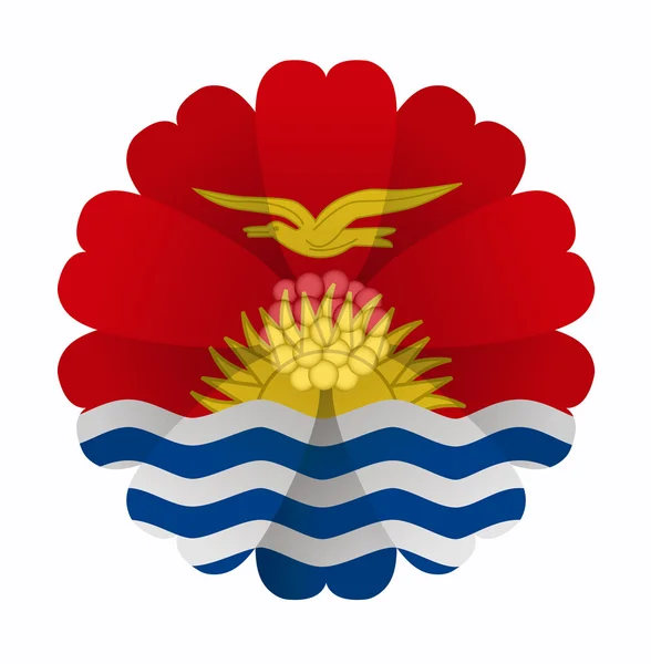 Drapeau fleur Kiribati — Image vectorielle