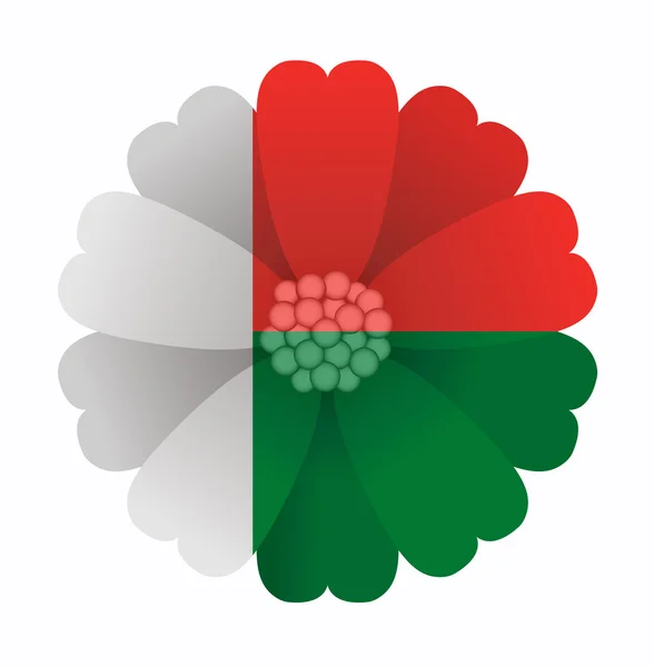 Vlajka květina Madagaskar — Stockový vektor