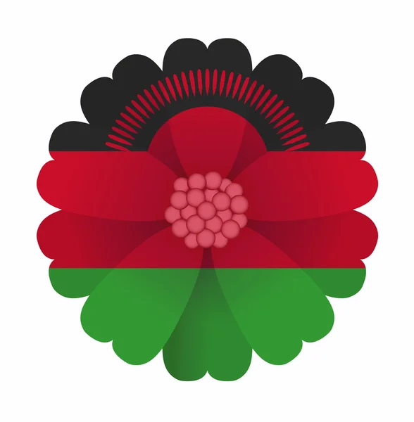 Flaga Malawi kwiat — Wektor stockowy