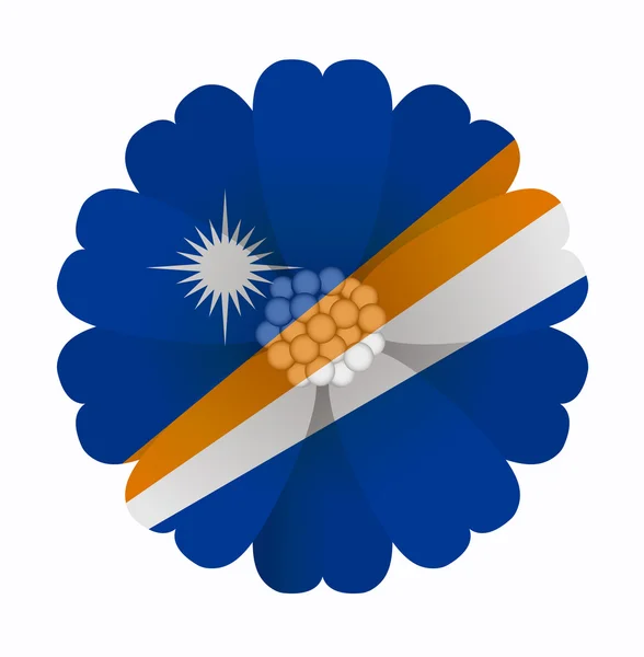 Flag flower Marshall Islands — Stock Vector