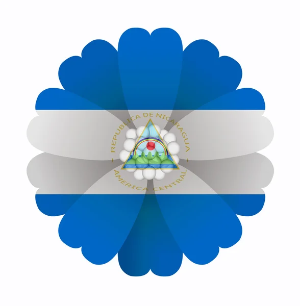 Flor da bandeira Nicarágua — Vetor de Stock