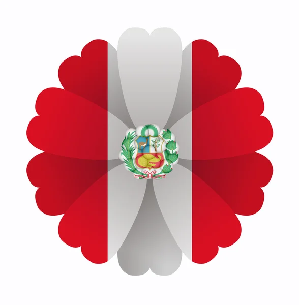 Flor de bandera Perú — Archivo Imágenes Vectoriales