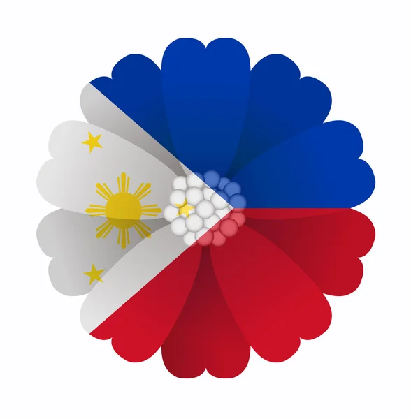 Drapeau fleur Philippines — Image vectorielle