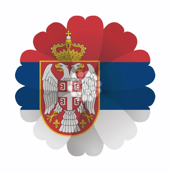 Flor de bandera Serbia — Archivo Imágenes Vectoriales