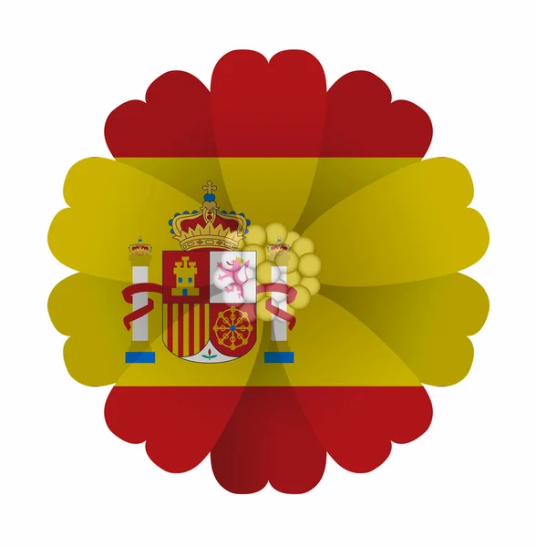 Flor de bandera España — Vector de stock