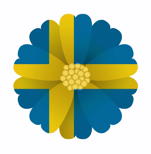 Fahnenblume Schweden — Stockvektor