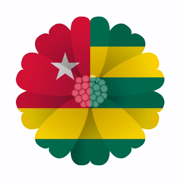 Flag flower Togo — Stock Vector