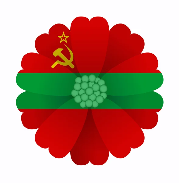 Flor de la bandera Transnistria — Archivo Imágenes Vectoriales