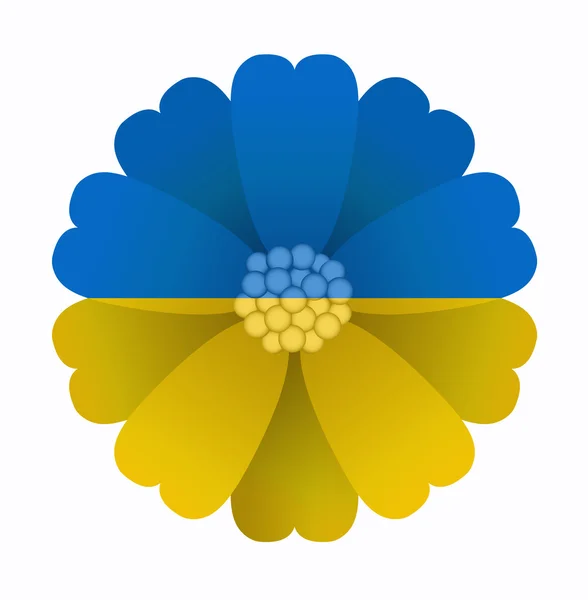 Bayrak çiçek Ukrayna — Stok Vektör