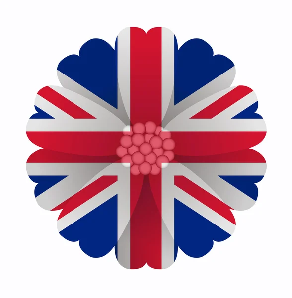 Zászló, virág, Egyesült Királyság — Stock Vector