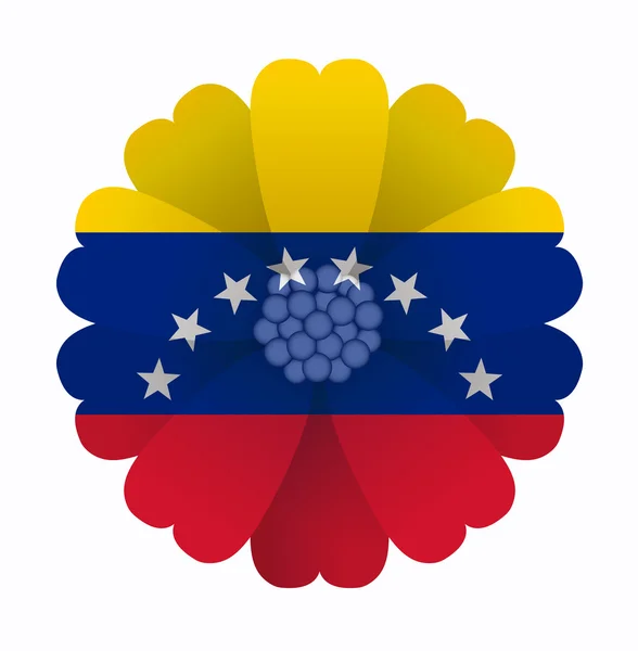 Drapeau fleur Venezuela — Image vectorielle