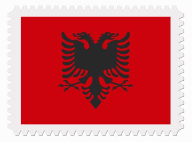 Arnavutluk bayrağı damgası