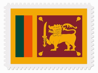 Sri Lanka bayrağı damgası